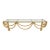 Vintage Solid Brass Tassel Wall Shelf With Glass Top For Sale