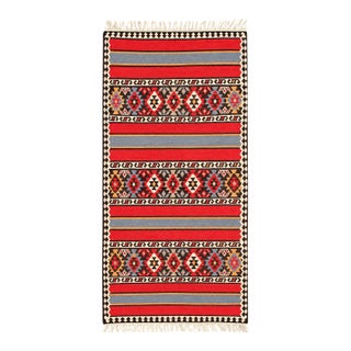 Pasargad DC Rust Hand Knotted Fine Shiraz Kilim Rug For Sale