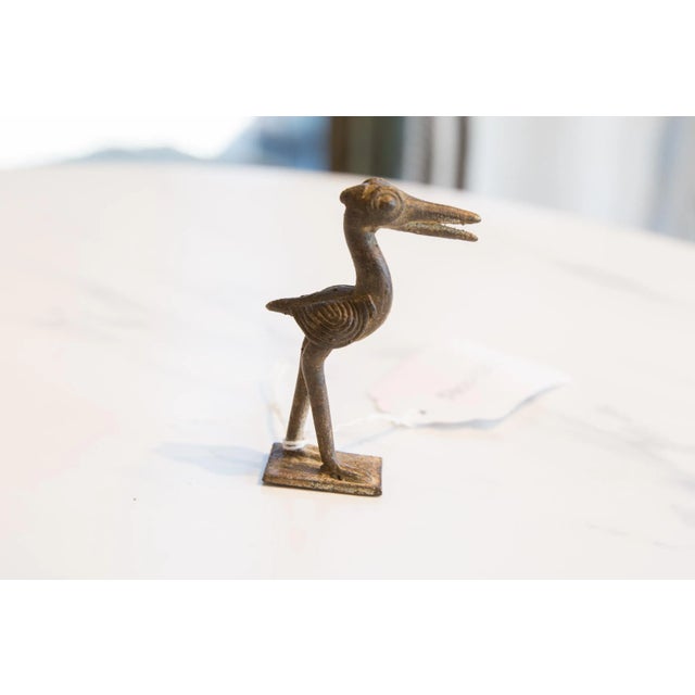 Tribal Vintage African Dark Bronze Stork For Sale - Image 3 of 5