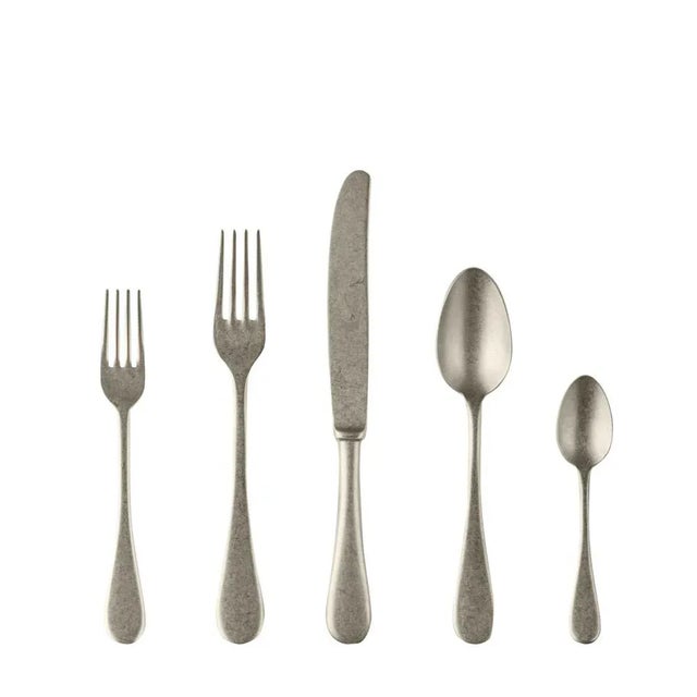 Contemporary Mepra 5-Piece Flatware Set, Champagne For Sale - Image 3 of 3