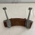 French Mid-Century wood and metal coat and hat rack. This vintage piece has seen quite a few coats and hats in its day but...