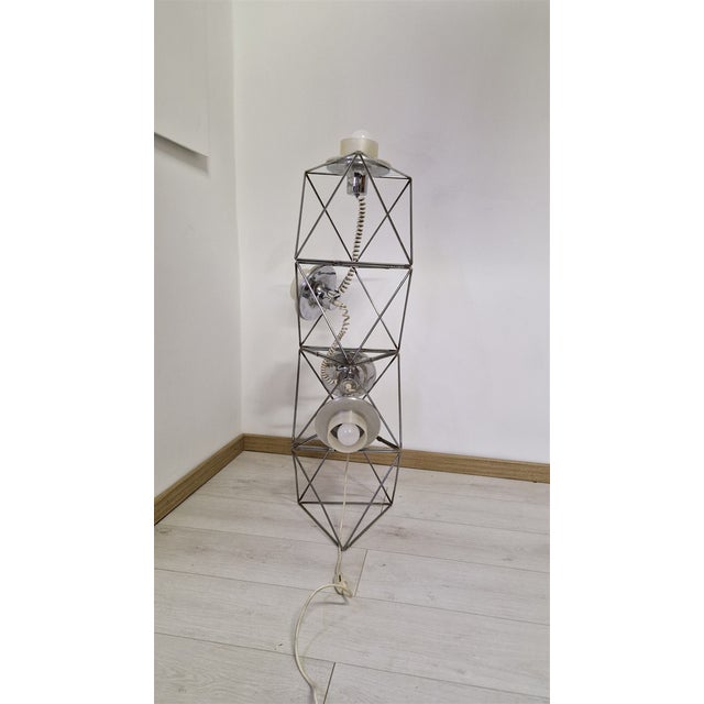 Poliedra Metal Floor Lamp by Felice Ragazzo for Guzzini, 1970s For Sale - Image 9 of 16