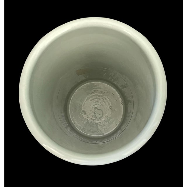 Vintage Chinese Porcelain Hat Stand / Brush Pot / Vase. 20th Century. 11”. Signed For Sale In San Francisco - Image 6 of 7