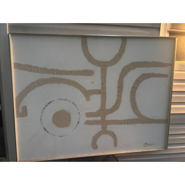 Mid-Century Modern Harris Strong "Labyrinth" Mid-Century Abstract Painting, Signed Bachman, 1960s–70s. For Sale - Image 3 of 12