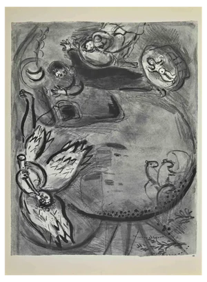 Marc Chagall, Birth of Samuel, Lithograph, 1960s
