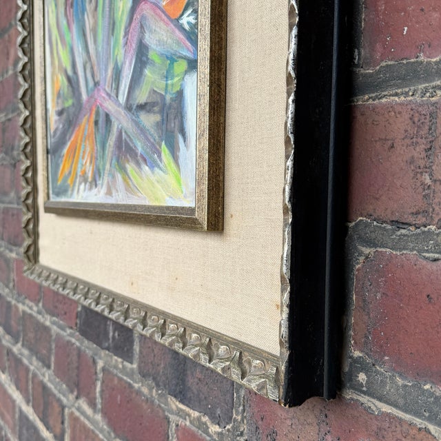 Expressionism Expressionist Birds of Paradise Oil Painting Signed by Artist Spoonamore For Sale - Image 3 of 11