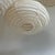Oval Flattened Pendant Light in Rattan and Natural Linen, 1980s For Sale - Image 3 of 8