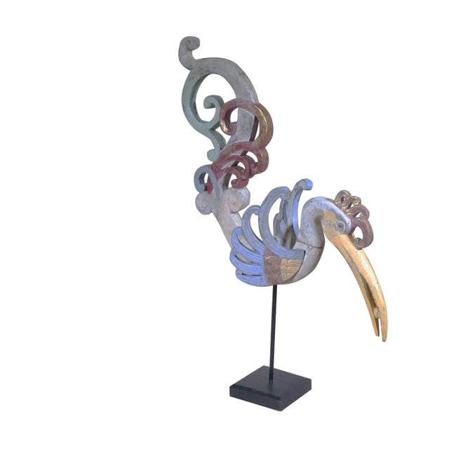 This Indonesia folk art toucan is hand made and painted with multi cheerful colors. This beautiful tropic bird is brought...