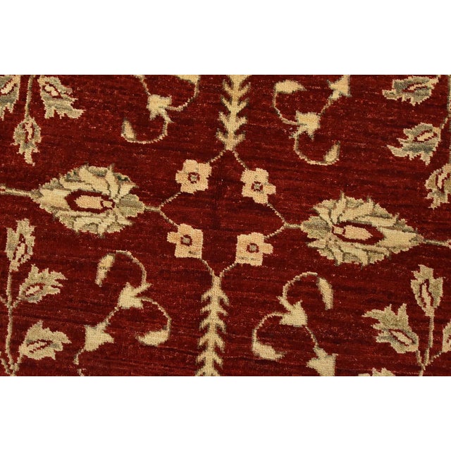 Textile Ziegler Rug 5’10” X 8’10” Red Wool Traditional Hand-Knotted Oriental Carpet For Sale - Image 7 of 13