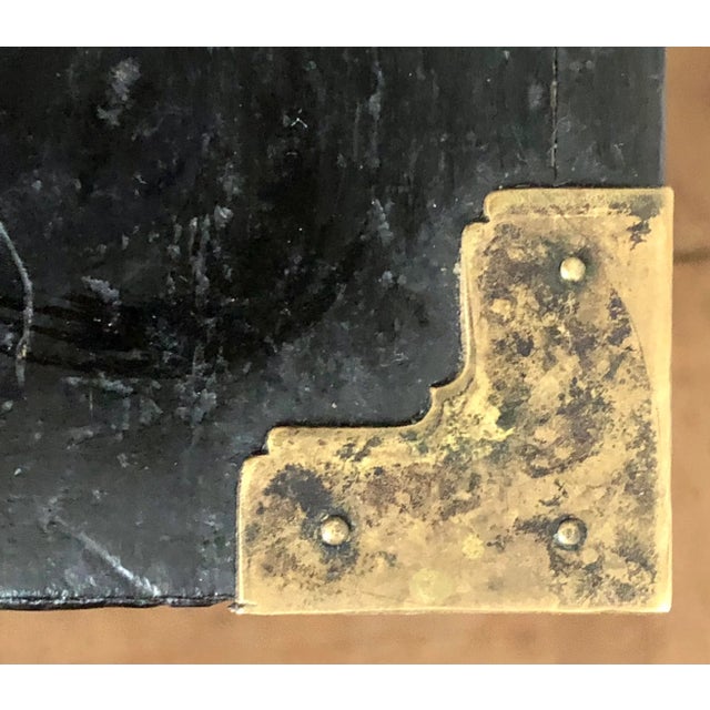 19th C. Antique Korean Joseon Dynasty Zelkova “Dragon Wood” Scholars Stationary Chest, Documented For Sale - Image 11 of 13