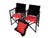 Vintage 1980s Pair of (2) Danish Folding Armchairs / Directors Chairs Set by Hyllinge Møbler - Red Flame Velvet & Black Faux Fur Upholstery For Sale In Philadelphia - Image 6 of 18