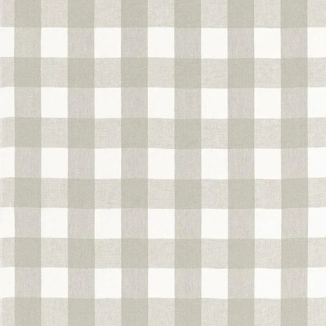 Sample - Schumacher Key West Check Fabric in Zinc For Sale