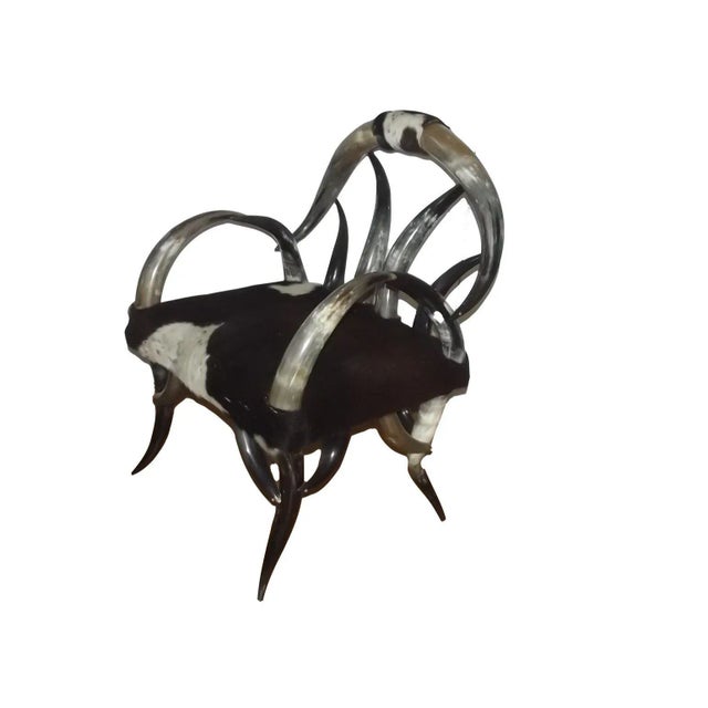 Magnificent 20th Century Steer Horn Chair. This piece features an exquisite and unique design, as it is made from actual...