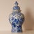 Royal Delft Vase Baluster Chinoiserie Peacock Blue and White Delftware For Sale - Image 13 of 14