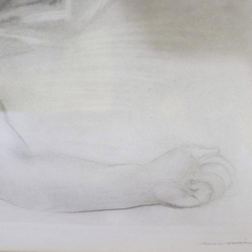Messina, a Sleeping Child, 2000s, Pencil Drawing on Paper, Framed For Sale - Image 4 of 7