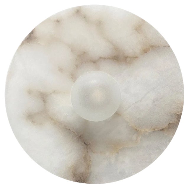 Alba Simple Wall Alabaster Light by Contain For Sale