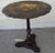 English, Victorian papier-mache japanned and flower decorated tilt-top table, on tripod base. Beautifully hand-painted...