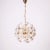 1970s Crystal Glass and Brass Flower Chandelier from Kamenický Šenov, Former Czechoslovakia, 1970s For Sale - Image 5 of 6
