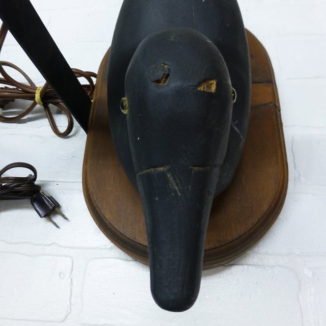 Vintage Carved Wood Decoy Duck Lamps a Pair Chairish