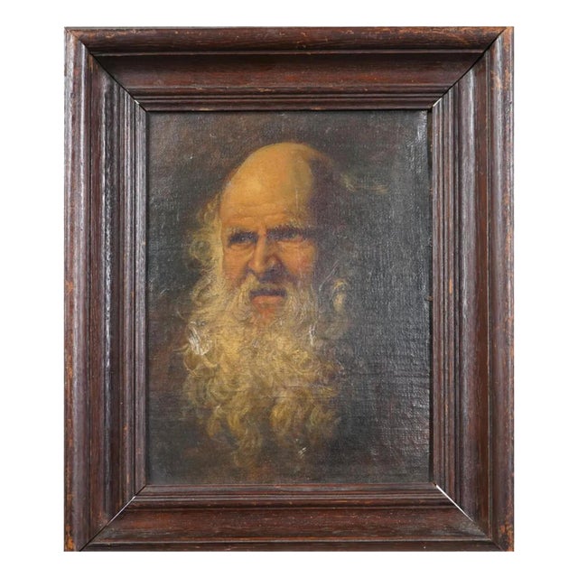 After Rubens, Portrait of a Bearded Man, 18th Century, Oil Painting on Panel, Framed For Sale