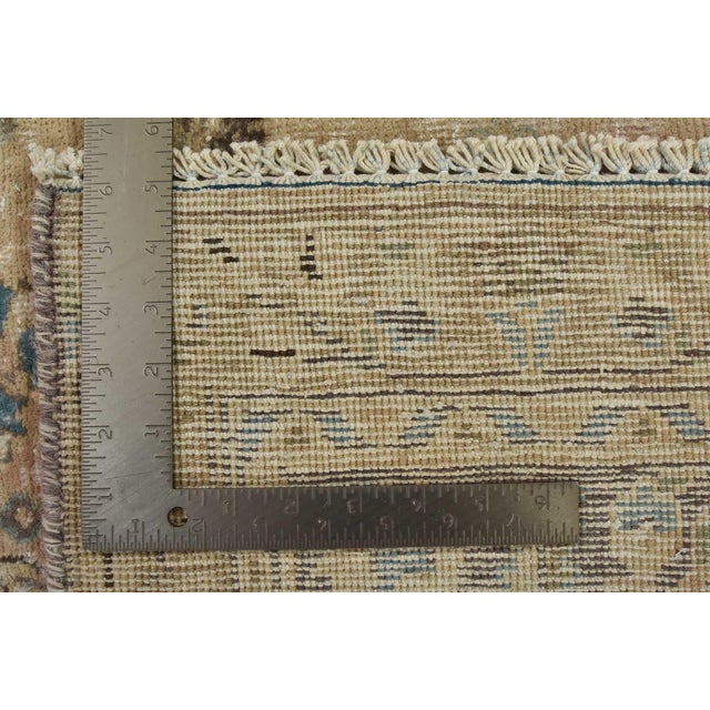 Tabriz Rug 9’4” X 12’3” Pink Wool Vintage Distressed Hand-Knotted Carpet For Sale - Image 15 of 15