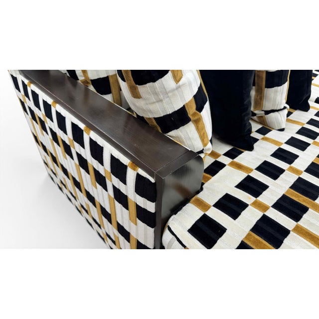Mid-Century-Modern Geometric Velvet Sectional Attr to Milow Baughman for Thayer Coggin For Sale - Image 9 of 18