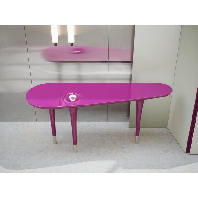 Delphine Console Table with Traffic Purple Lacquer Finish by Ultramobili For Sale - Image 9 of 12