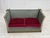 1970s Danish 2-Seater Drop Arm Spanish Sofa in Green and Red Velour, 1970s For Sale - Image 5 of 18