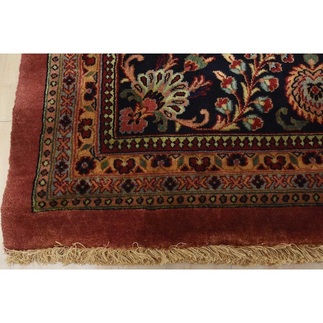 Sarouk Rug 9’11” X 13′ Pink Wool Traditional Hand-Knotted Oriental Carpet For Sale - Image 12 of 15