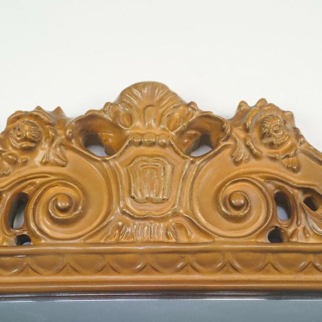Vintage Brown Wooden Mirror, 1950s For Sale - Image 3 of 13