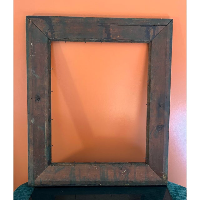 Paint Antique Ornate Gesso Victorian Wood Picture Frame With a Floral Motif 22.5”x26.5” For Sale - Image 7 of 11
