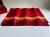 Late 20th C. Boxed Set of 4 Walai Crimson & Orange Stripe Silk Placemats & Napkins For Sale In New York - Image 6 of 18