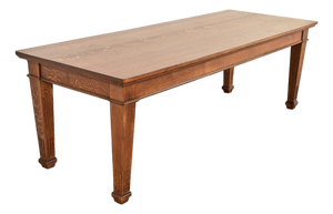 Stickley Brother's Style Antique Mission Oak Arts & Crafts Harvest Dining Table, Newly Refinished