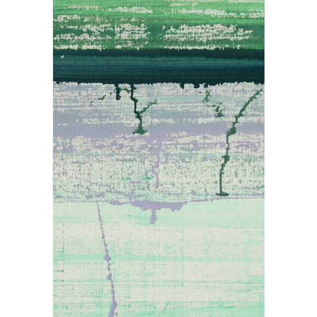 "Resetting Myself Again by Doing Absolutely Nothing / Lilac Green" Large Abstract Acrylic Painting by Simon Findlay For Sale - Image 12 of 12