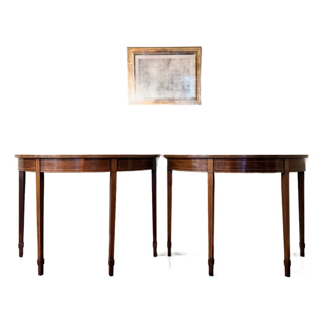 Pair of Antique Demi Lunes Circa 1800 For Sale