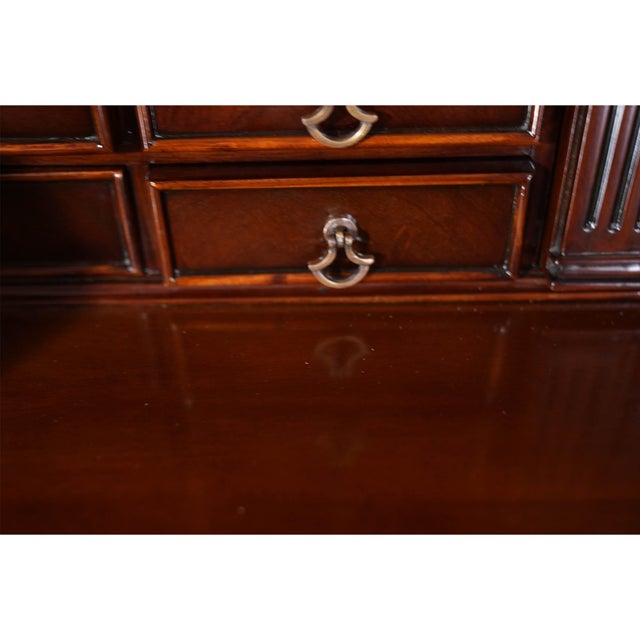 Niagara Furniture Large Mahogany Secretary Desk For Sale - Image 6 of 13