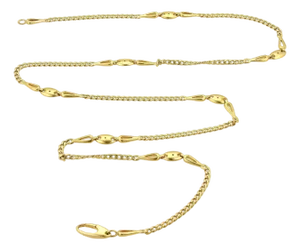 A. Maffucci 18k Yellow Gold Curb Chain Link 32" Long Necklace
