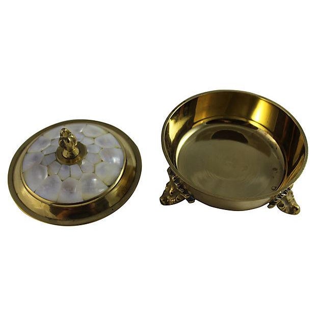 Victorian Victorian Mother of Pearl Lid Box For Sale - Image 3 of 5