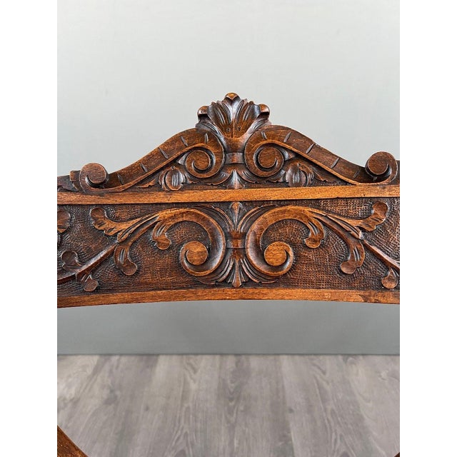 19th Century Renaissance Wooden Armchairs, Set of 3 For Sale - Image 4 of 13
