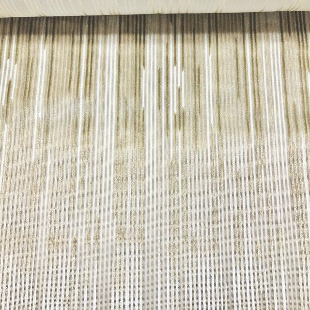 Contemporary Nancy Corzine Ribbed Stripe Cut Velvet Designer Fabric