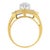 Contemporary 10K Yellow Gold Diamond Cluster Ring (3/4 Cttw, J-K Color, I2-I3 Clarity) - Size 7-1/2 For Sale - Image 3 of 6
