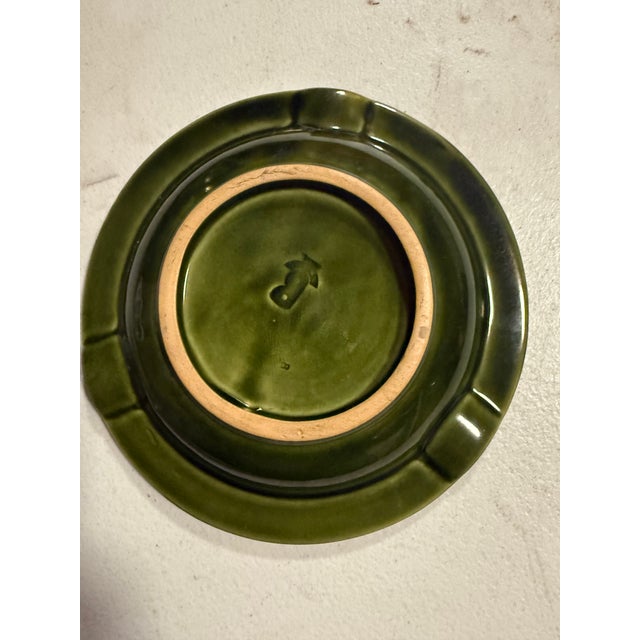 Vintage German Pottery Ashtray Green Drip Glaze St Martin Beer Barware Catchall Theme: German Beer Culture, Tobacciana...