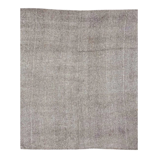 Gray Large Vintage Modern Kilim Rug For Sale