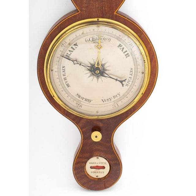 George III Mahogany Wheel Barometer | Chairish