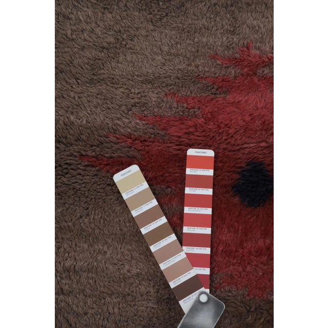 Turkish Macchiato Color Wool Tulu Rug 3'2" X 6'10" For Sale - Image 9 of 10