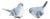Blue Songbird Resin Figurine (Set of 6) For Sale