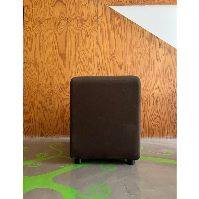 1960s Sinuous Armchair in Brown Fabric, 1960 For Sale - Image 5 of 10