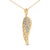 Haus of Brilliance Gold Vermeil Diamond Accent Angel Wing Pendant Necklace For Sale - Image 4 of 4