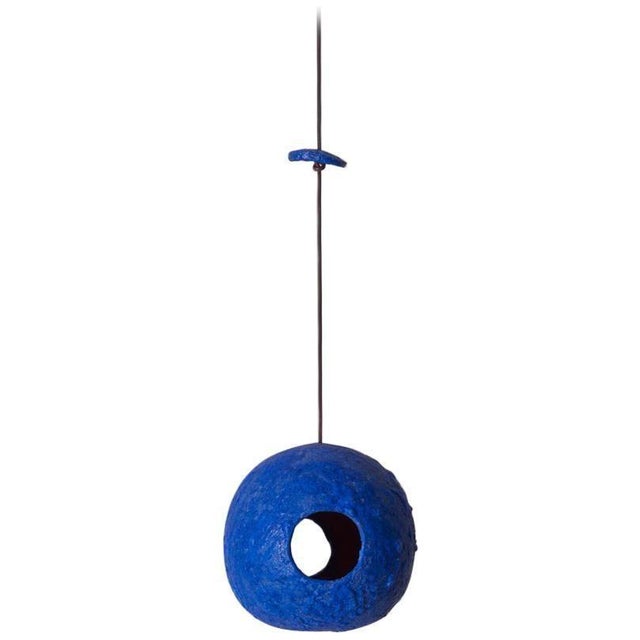Blue American Glazed Ceramic Bird House by Stan Bitters, 2017 For Sale - Image 8 of 8