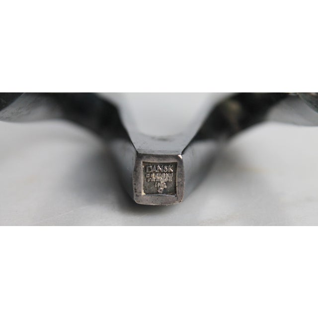 Mid 20th Century Dansk Danish Modern Sterling Silver Plate Candelabra Made in France For Sale - Image 5 of 9